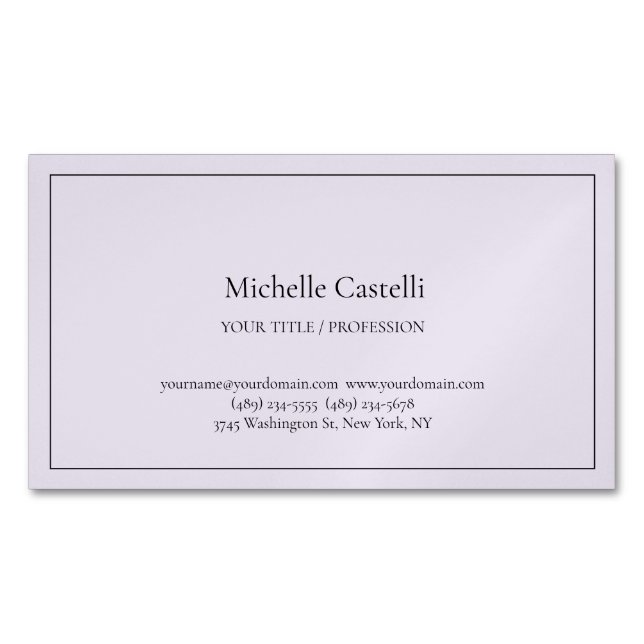 Professional Unique Classical Simple Magnetic Business Card (Front)