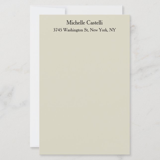 Professional Unique Classical Simple Paper Sheet (Front)