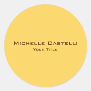 Professional Unique Classical Simple Plain Classic Round Sticker