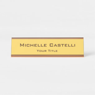 Professional Unique Classical Simple Plain Desk Name Plate