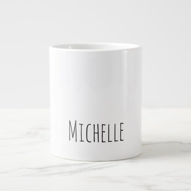 Professional Unique Classical Simple Your Name Large Coffee Mug (Front)