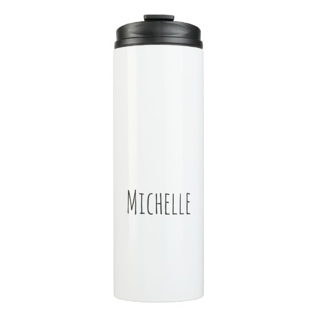 Professional Unique Classical Simple Your Name Thermal Tumbler (Front)