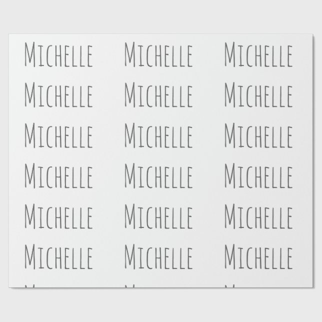 Professional Unique Classical Simple Your Name Wrapping Paper (Flat)