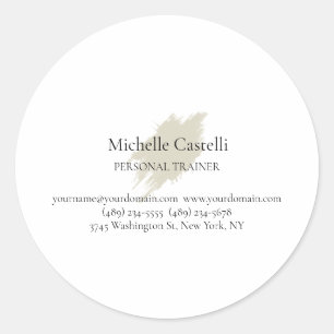 Professional Unique Minimalist Plain Customize Classic Round Sticker