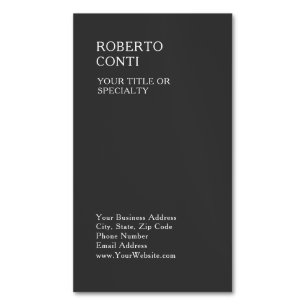 Professional Unique Plain Minimalist Trendy Black Magnetic Business Card