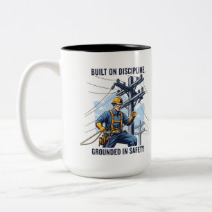Professional Utility Lineman Gift Two-Tone Coffee Mug