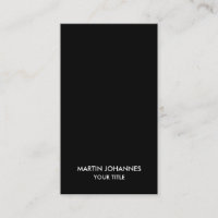 Professional Vertical Elegant Black Business Card