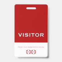 Professional Visitor Badge Logo
