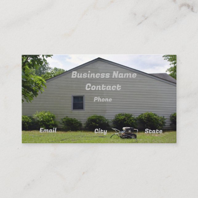 Professional Wash Me Business Card (Front)