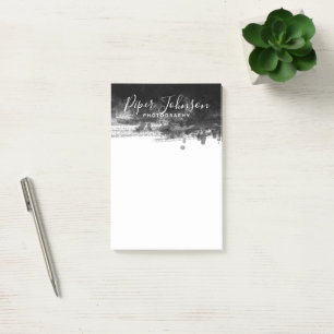 Professional Watercolor Black and White Abstract Post-it Notes