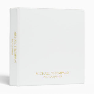 Professional White and Gold Binder