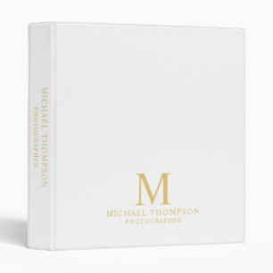 Professional White and Gold Binder