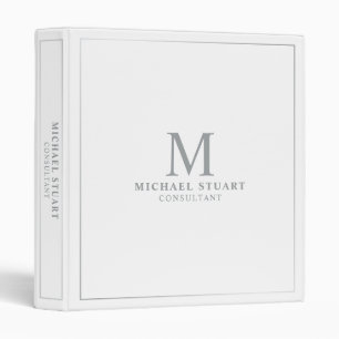 Professional White and Silver Binder