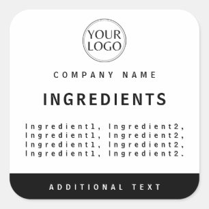 Professional White Company Logo Ingredients Label