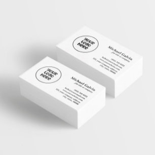 Professional White Custom Business Logo QR Code  Card