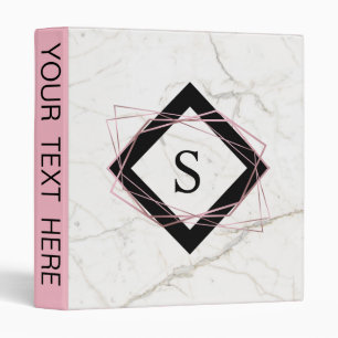 Professional White Marble Rose Gold Corporate Binder