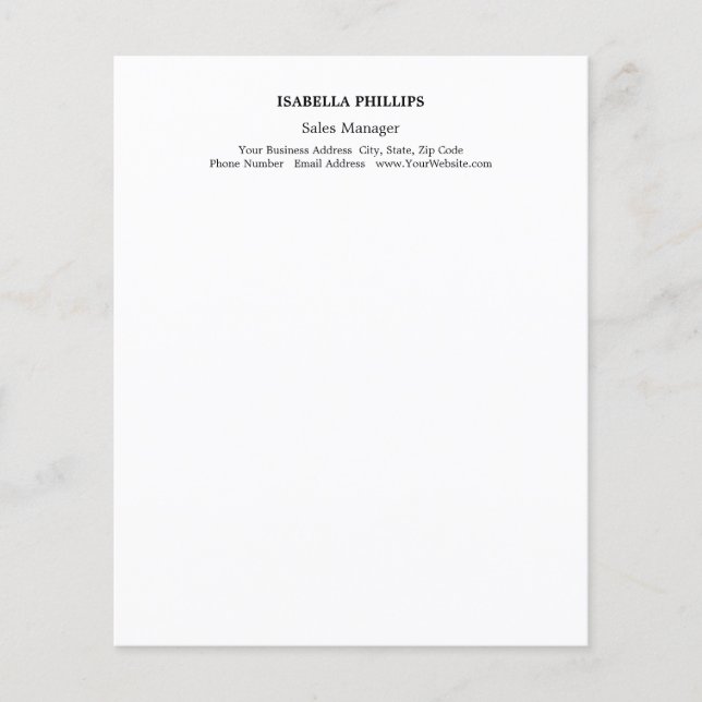 Professional White Minimalist Plain Creative (Front)