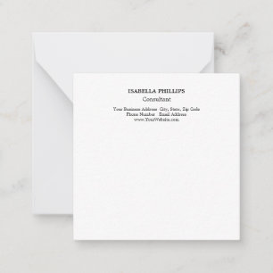 Professional White Minimalist Plain Creative Card
