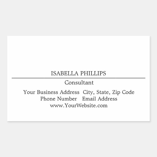 Professional White Minimalist Plain Creative Sticker (Front)