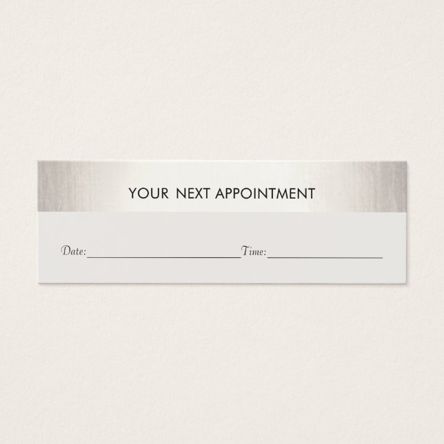 Professional White Modern Silver Appointment (Front)