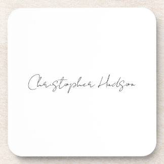Professional White Plain Creative Chic Calligraphy Coaster