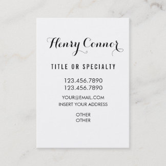 Professional White Vertical Board Business Card