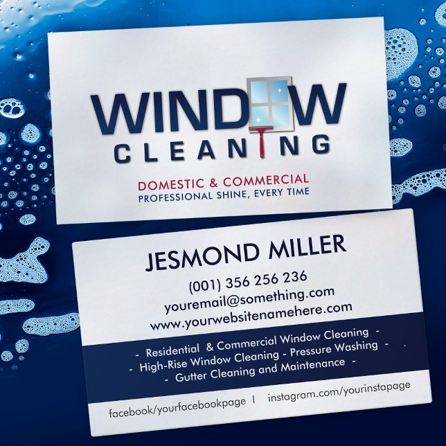 Professional Window Cleaning Services Business Card (Creator Uploaded)