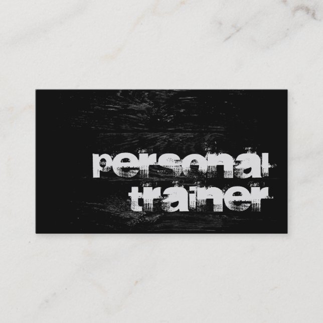 Professional Wood Effect Fitness Business Card (Front)