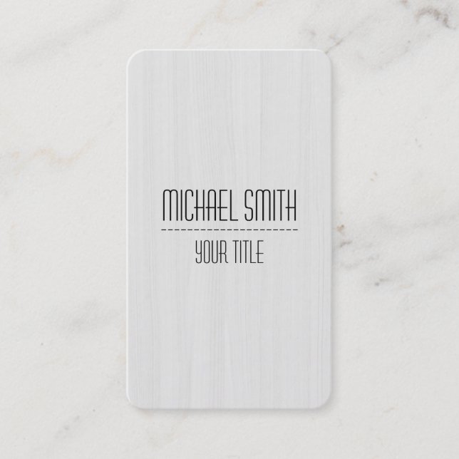 Professional Wood Grain Look #12 Business Card (Front)