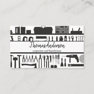 Professional Wood Grain Rustic Carpentry Business Card