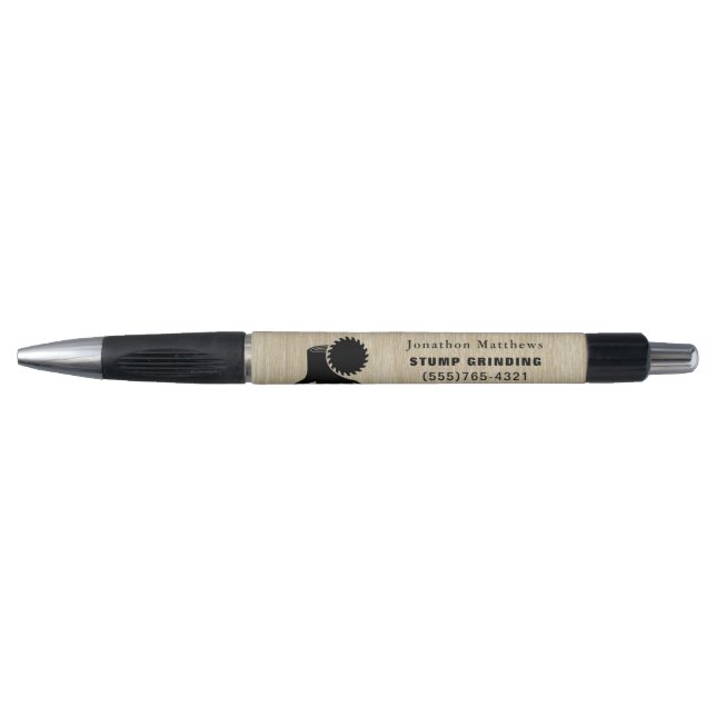 Professional Wood Grain Stump Grinding Business Pen (Front)