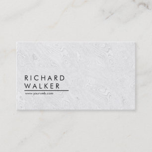 Professional Wooden Minimal Plain White Elegant Business Card