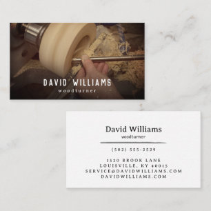 Professional Woodturner Woodturning Business Cards