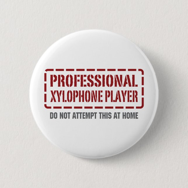 Professional Xylophone Player 2 Inch Round Button (Front)