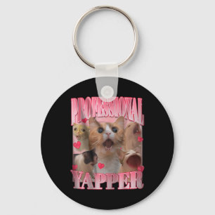 Professional Yapper Cat Funny Meme  Keychain