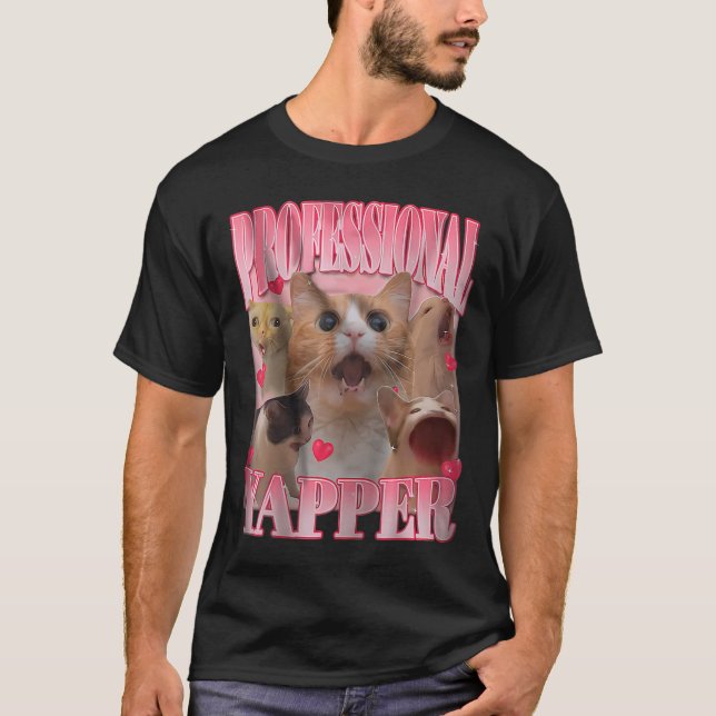 Professional Yapper Cat Funny Meme  T-Shirt (Front)
