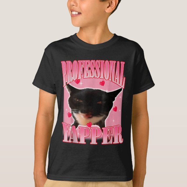 Professional Yapper Cat Funny Oddly Specific Dank  T-Shirt (Front)
