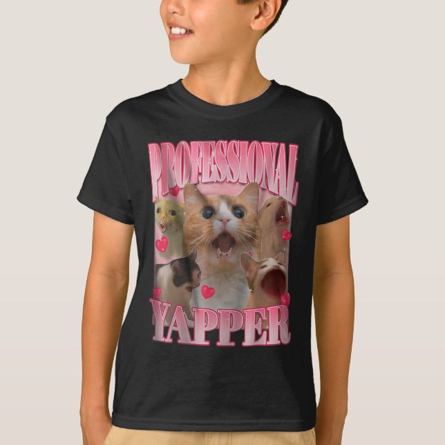 Professional Yapper Cat Funny Oddly Specific Dank  T-Shirt (Front)