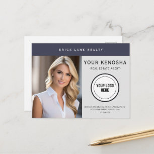 Professional Your City Real Estate Agent Postcard