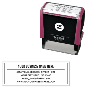 Professional Your Name Info Address Stamp Template