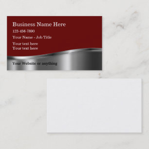  Professionally Designed Silver Tone Classy Business Card