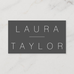 Professionally Sophisticated Grey Business Card