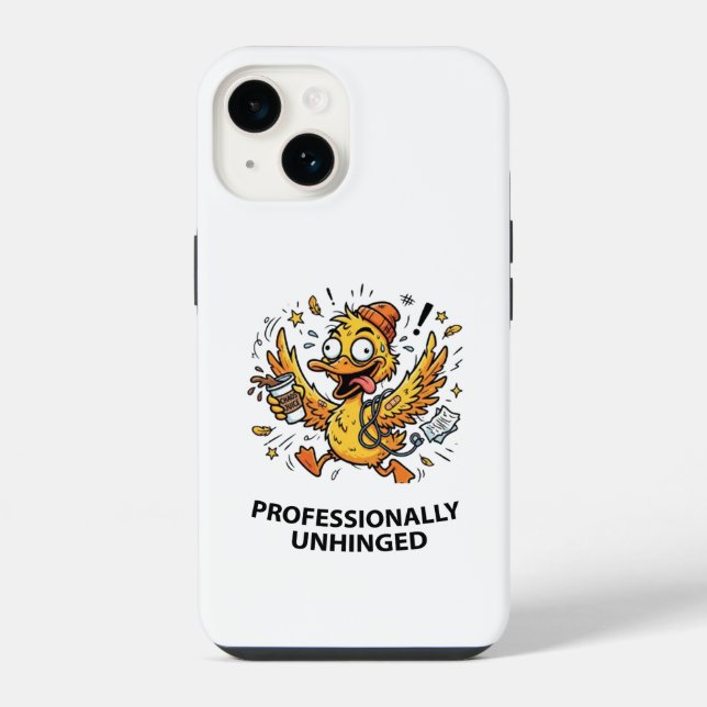 Professionally Unhinged Duck Phone Case (Back)