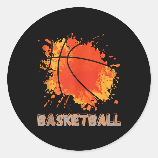 Professionel Designer Basketball Tank Top  Classic Round Sticker (Front)