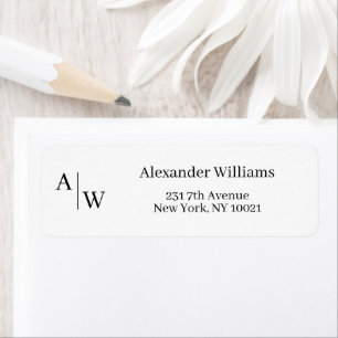 Professionnel 2 Monogramme Nom Simple Basic Minima