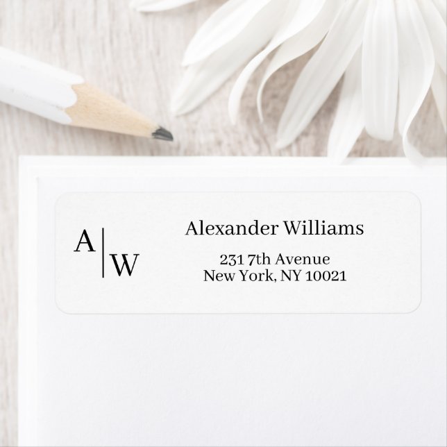 Professionnel 2 Monogramme Nom Simple Basic Minima (En situation)