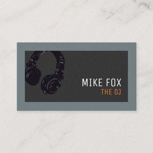 professionnel de la musique carte de visite DJ ave (Devant)
