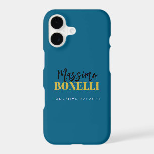 Professionnel élégant moderne minimaliste bleu or