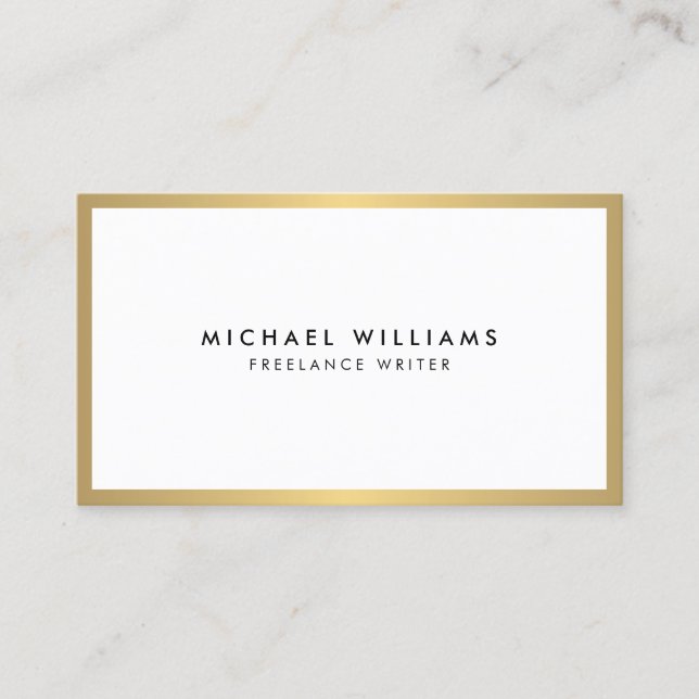 Professionnel Faux Gold et Carte de visite blanc (Devant)