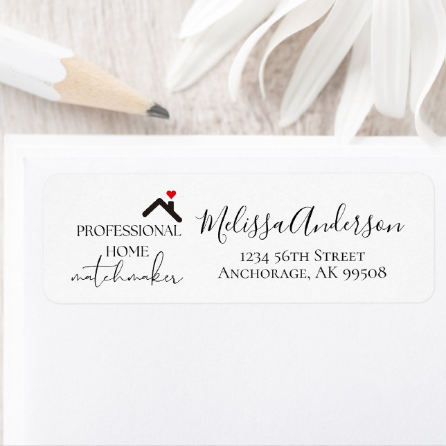 Professionnel Home Matchmaker Adresse immobilière  (Real Estate Address Label)